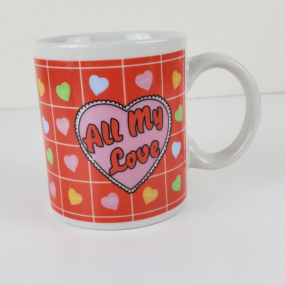 All My Love Coffee Tea Mug Valentine's Hearts